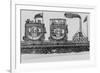 Joshua Shaw's Sketch of an Early Steam Locomotive Pulling Two Full Passenger Cars-null-Framed Giclee Print