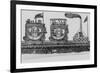 Joshua Shaw's Sketch of an Early Steam Locomotive Pulling Two Full Passenger Cars-null-Framed Giclee Print