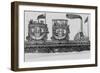 Joshua Shaw's Sketch of an Early Steam Locomotive Pulling Two Full Passenger Cars-null-Framed Giclee Print