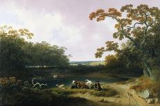 Landscape with Deer, North Carolina, c.1820-Joshua Shaw-Stretched Canvas