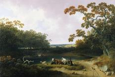 Landscape with Deer, North Carolina, c.1820-Joshua Shaw-Stretched Canvas