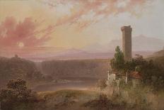 View of Lake Nemi at Sunset, c.1840-50-Joshua Shaw-Framed Giclee Print