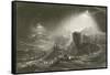 Joshua Summoning the Sun to Stand Still-John Martin-Framed Stretched Canvas