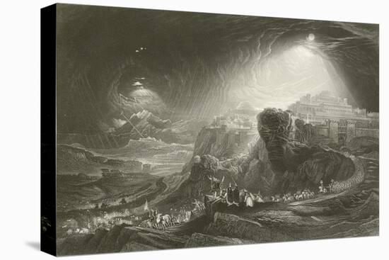 Joshua Summoning the Sun to Stand Still-John Martin-Stretched Canvas