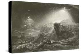 Joshua Summoning the Sun to Stand Still-John Martin-Stretched Canvas