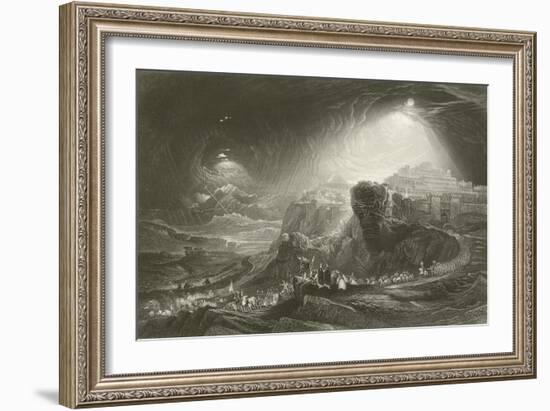 Joshua Summoning the Sun to Stand Still-John Martin-Framed Giclee Print