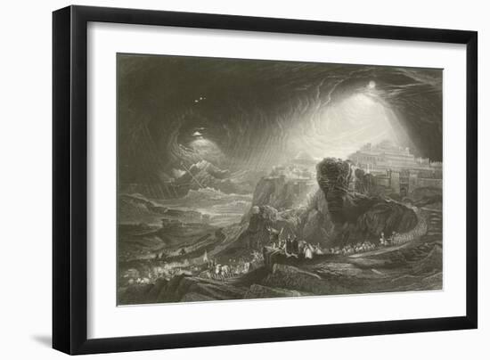 Joshua Summoning the Sun to Stand Still-John Martin-Framed Giclee Print