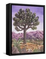 Joshua Tree and Coyote, 1983-Liz Wright-Framed Stretched Canvas