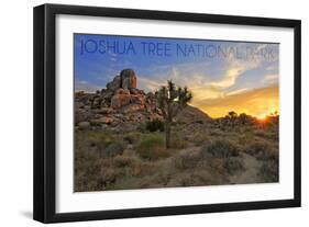 Joshua Tree National Park, California - Sunrise-Lantern Press-Framed Art Print