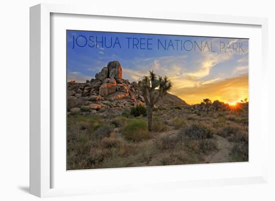 Joshua Tree National Park, California - Sunrise-Lantern Press-Framed Art Print