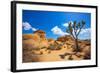 Joshua Tree National Park Jumbo Rocks in Yucca Valley Mohave Desert California USA-holbox-Framed Photographic Print