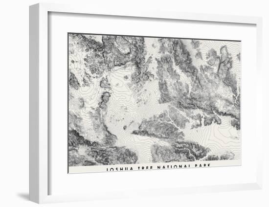 Joshua Tree National Park Topographical Print-null-Framed Art Print