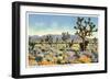 Joshua Trees in Desert, California-null-Framed Art Print