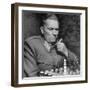 Josip Broz, aka Marshal Tito, Leader of the Yugoslavia Resistance Playing Chess at His Hq-John Phillips-Framed Premium Photographic Print