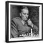 Josip Broz, aka Marshal Tito, Leader of the Yugoslavia Resistance Playing Chess at His Hq-John Phillips-Framed Premium Photographic Print