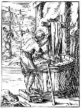 Dice Maker's Workshop, 16th Century-Jost Amman-Giclee Print
