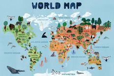 World Map for Kids-Jota de jai-Giclee Print