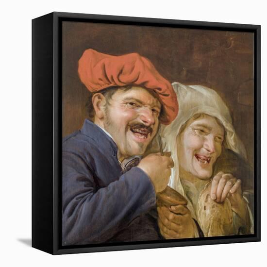 Joueur De Rommelpot (Tambour a Friction) - Rommelpot Player Par Staverenus, Petrus (Active 1634-165-Petrus Staverenus-Framed Stretched Canvas