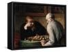 Joueurs d'échecs-Honoré Daumier-Framed Stretched Canvas