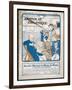 Journal De L'Atlantique, Ship's Newspaper for the 3rd Day of the Atlantic Crossing by La Lorraine-Adolphe Cossard-Framed Art Print