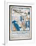 Journal De L'Atlantique, Ship's Newspaper for the 3rd Day of the Atlantic Crossing by La Lorraine-Adolphe Cossard-Framed Art Print