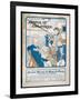 Journal De L'Atlantique, Ship's Newspaper for the 3rd Day of the Atlantic Crossing by La Lorraine-Adolphe Cossard-Framed Art Print