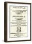 Journal of John Winthrop Wrote between 1630 and 1644 Title Page of the 1St Edition, 1790. College S-null-Framed Giclee Print