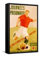 Journees Prisonnier - Red Cross Soccer-Pierre Fix-Masseau-Framed Stretched Canvas