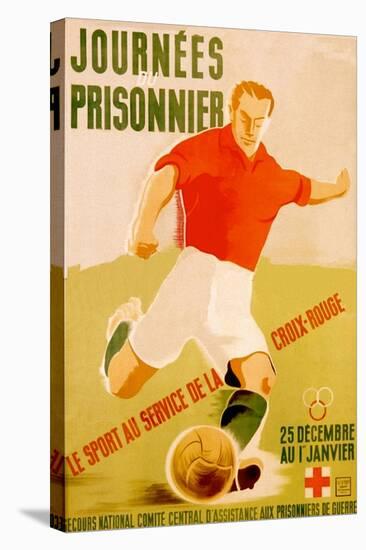 Journees Prisonnier - Red Cross Soccer-Pierre Fix-Masseau-Stretched Canvas