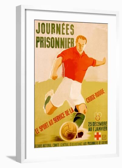 Journees Prisonnier - Red Cross Soccer-Pierre Fix-Masseau-Framed Art Print