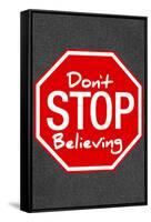 Journey Don't Stop Believing Music Poster Print-null-Framed Stretched Canvas