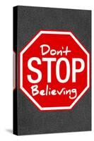 Journey Don't Stop Believing Music-null-Stretched Canvas