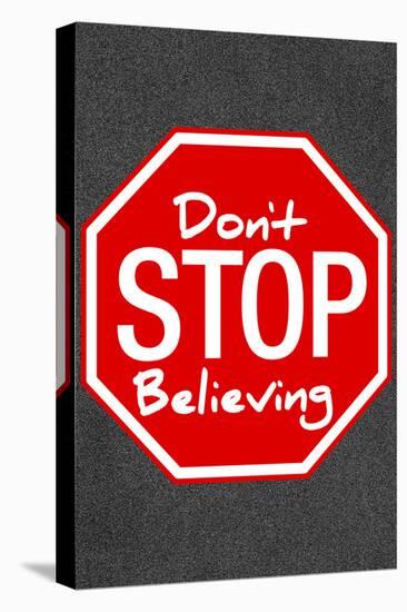 Journey Don't Stop Believing Music-null-Stretched Canvas