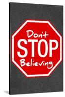 Journey Don't Stop Believing Music-null-Stretched Canvas