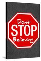 Journey Don't Stop Believing Music-null-Stretched Canvas