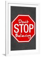 Journey Don't Stop Believing Music-null-Framed Art Print