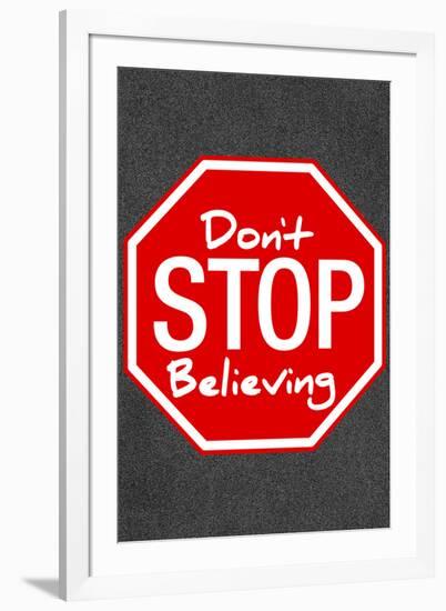 Journey Don't Stop Believing Music-null-Framed Art Print