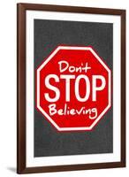 Journey Don't Stop Believing Music-null-Framed Art Print