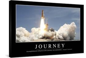 Journey: Inspirational Quote and Motivational Poster-null-Stretched Canvas