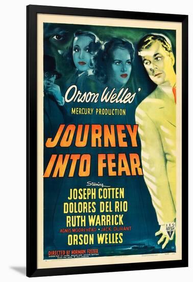 JOURNEY INTO FEAR, Joseph Cotten, Dolores del Rio, Ruth Warrick, Orson Welles, 1943-null-Framed Art Print