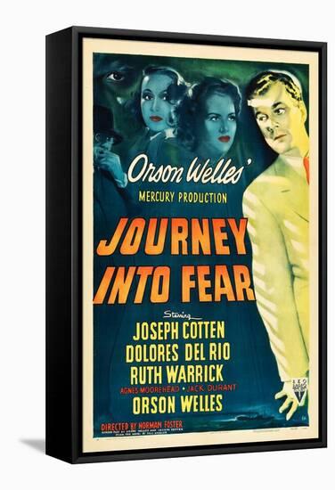 JOURNEY INTO FEAR, Joseph Cotten, Dolores del Rio, Ruth Warrick, Orson Welles, 1943-null-Framed Stretched Canvas