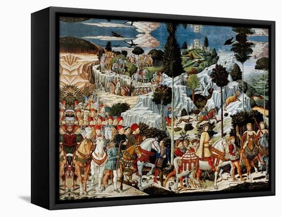 Journey of the Magi-Benozzo Gozzoli-Framed Stretched Canvas