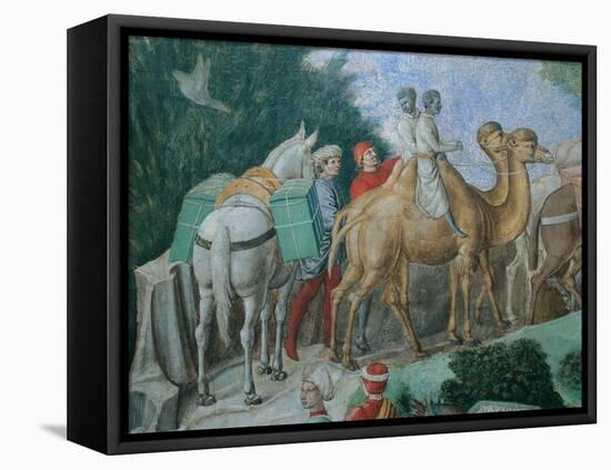 Journey of the Magi-Benozzo Gozzoli-Framed Stretched Canvas