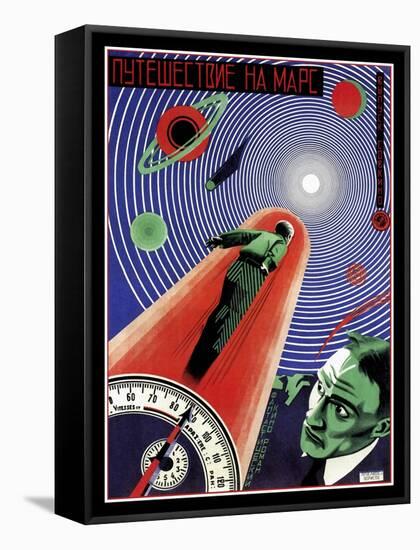 Journey To Mars Russian Constructivist-Vintage Lavoie-Framed Stretched Canvas