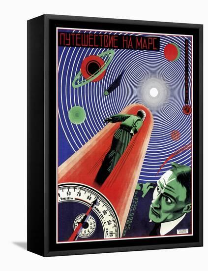 Journey To Mars Russian Constructivist-Vintage Lavoie-Framed Stretched Canvas