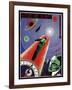 Journey To Mars Russian Constructivist-Vintage Lavoie-Framed Giclee Print