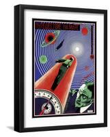 Journey To Mars Russian Constructivist-Vintage Lavoie-Framed Giclee Print