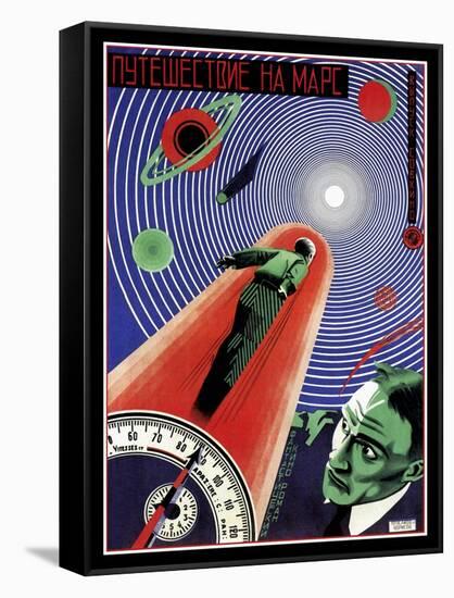 Journey To Mars Russian Constructivist-Vintage Lavoie-Framed Stretched Canvas