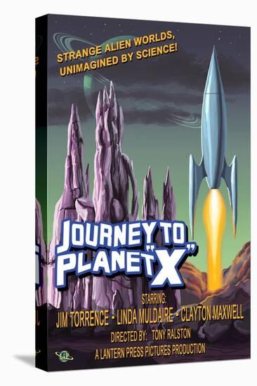 Journey to Planet X-Lantern Press-Stretched Canvas