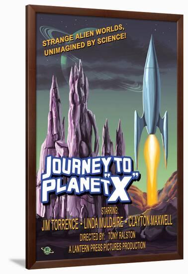 Journey to Planet X-Lantern Press-Framed Art Print